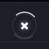 Ein runder Button mit einem 'X' in der Mitte.